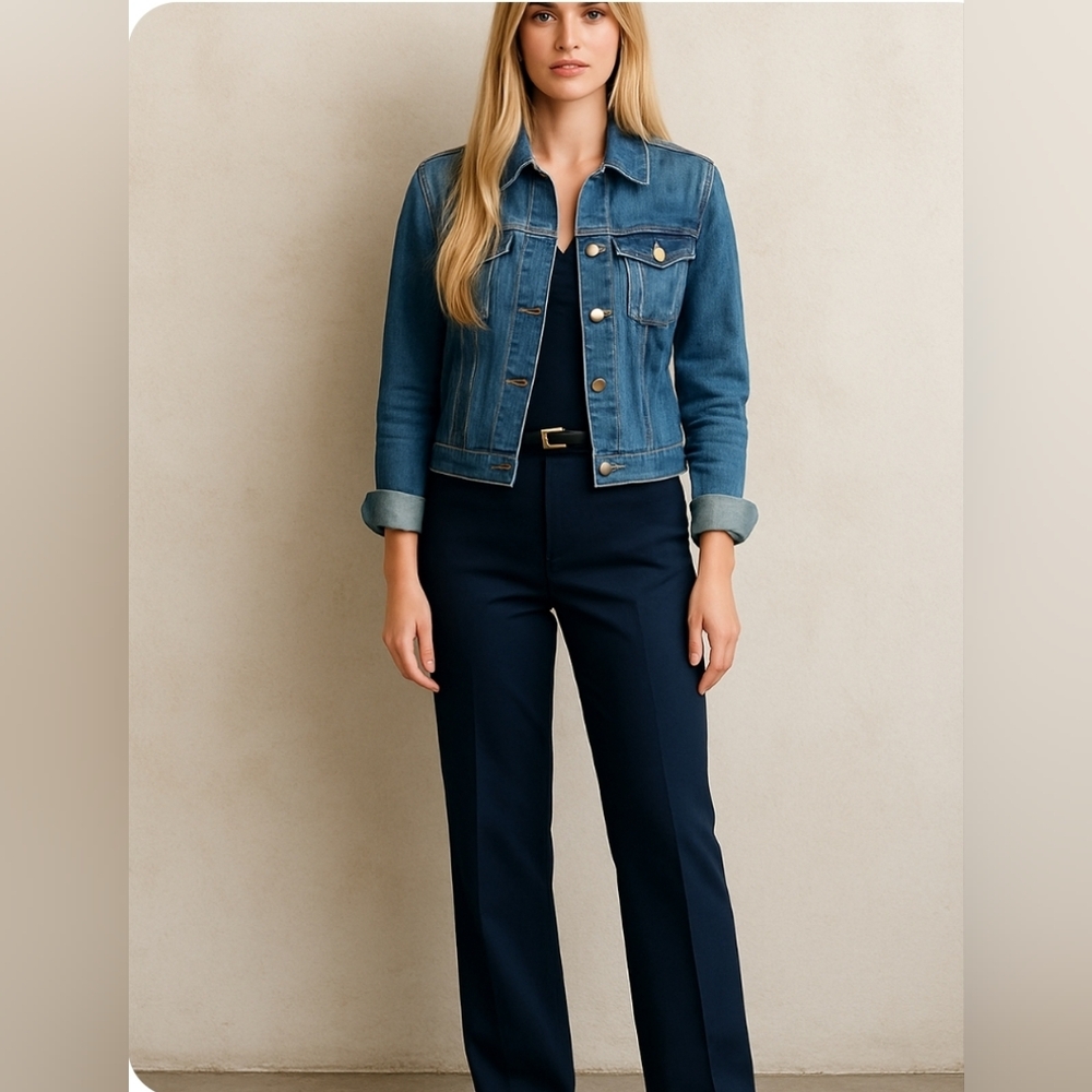 St. John Black 5-pocket Classic Jeans stretch high-rise denim, Size 6